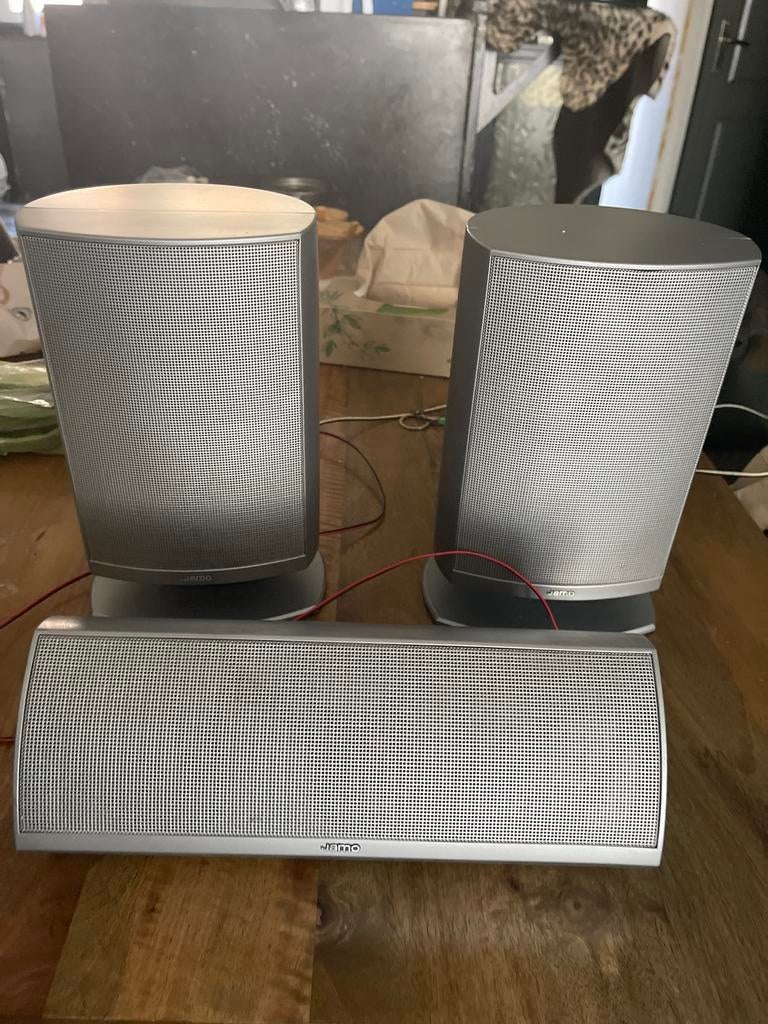 Jamo A 3 CEN Center Speaker en 4  x Jamo A 320 Satelliet, Gebruikt, Ophalen of Verzenden, 60 tot 120 watt, Surroundset zonder subwoofer