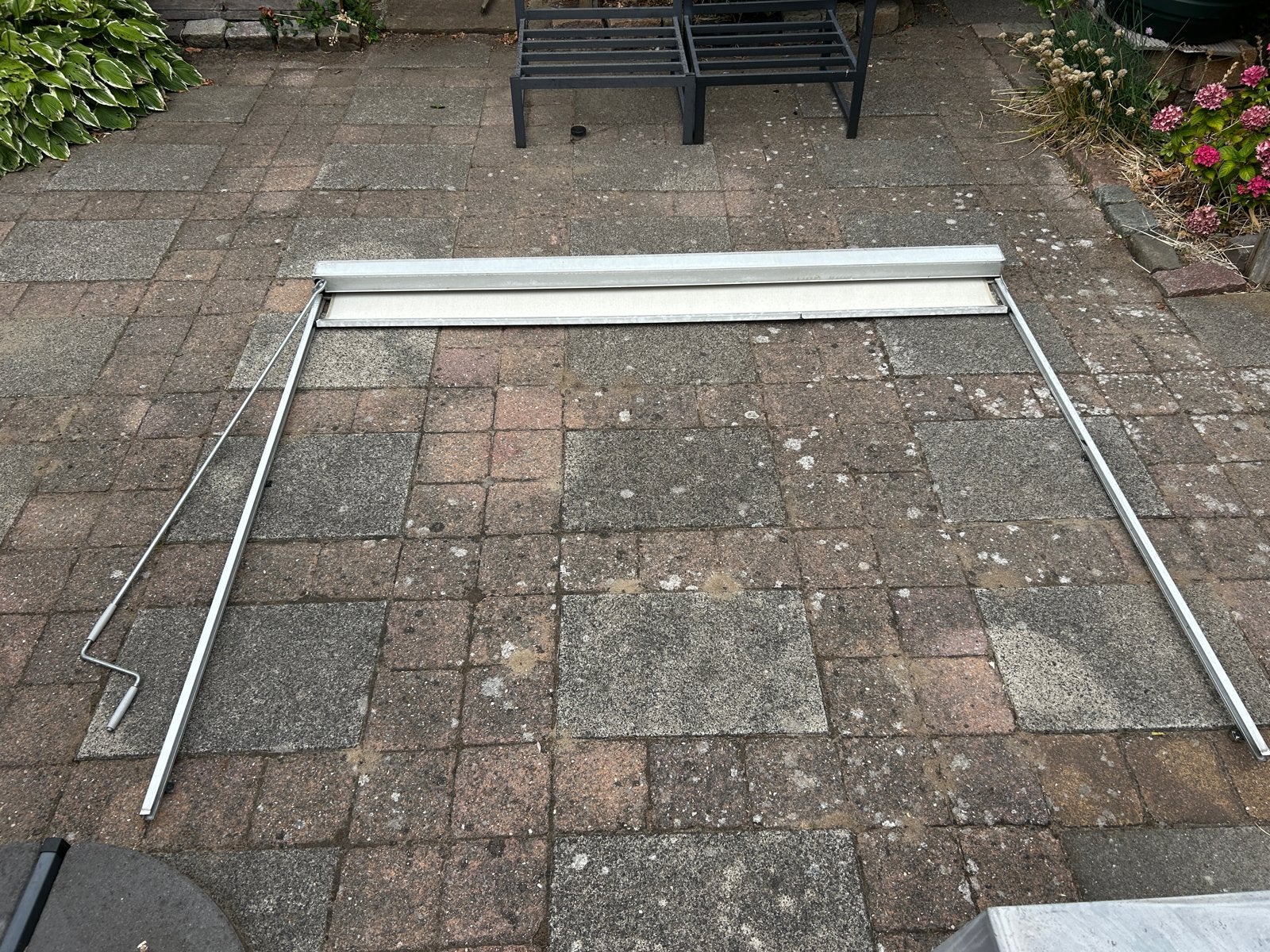 Zonnescreen  creme -  230 x 190, Ophalen, Gebruikt, 150 tot 300 cm, 250 cm tot 450 cm