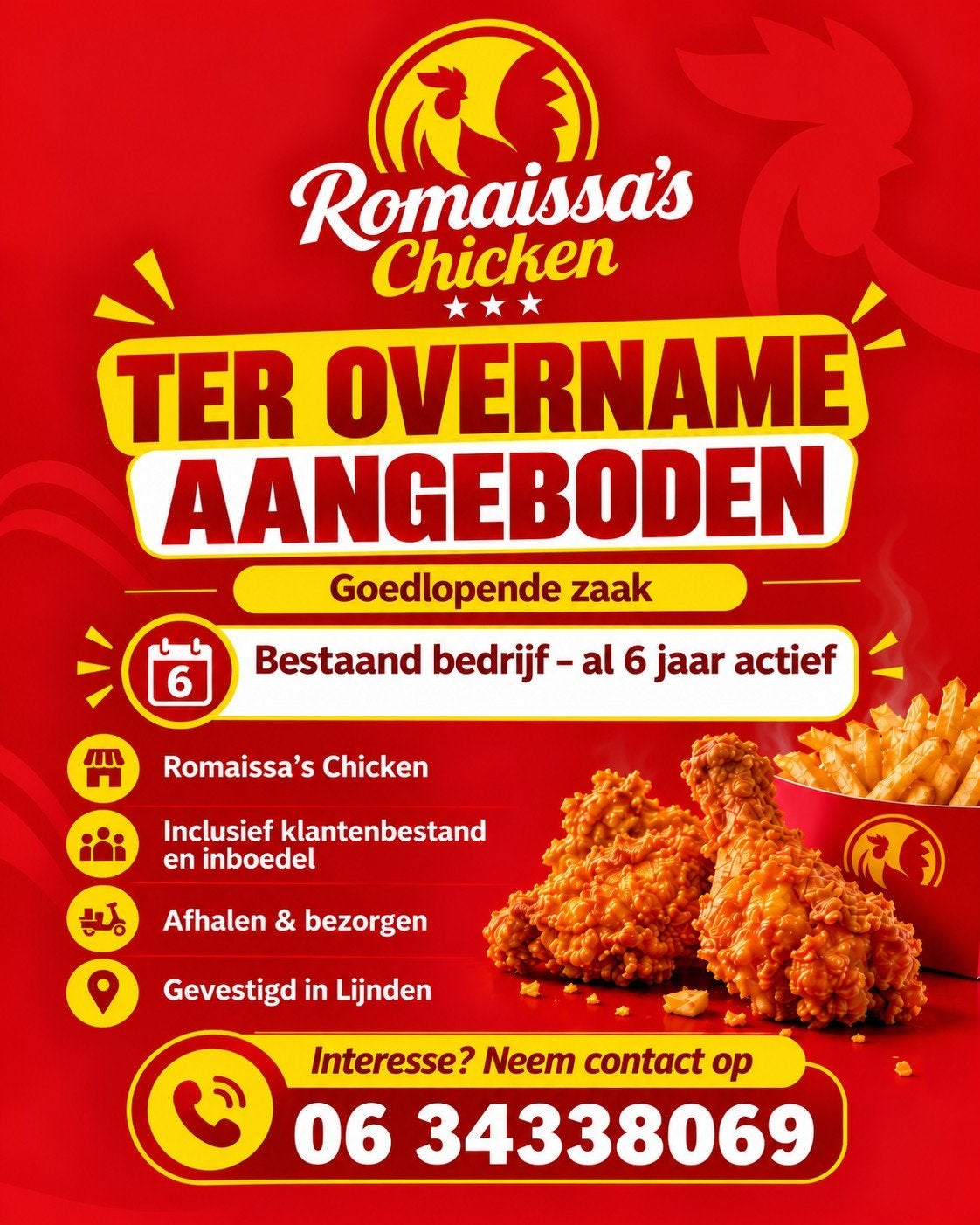 Romaissa's Chicken - Ter Overname