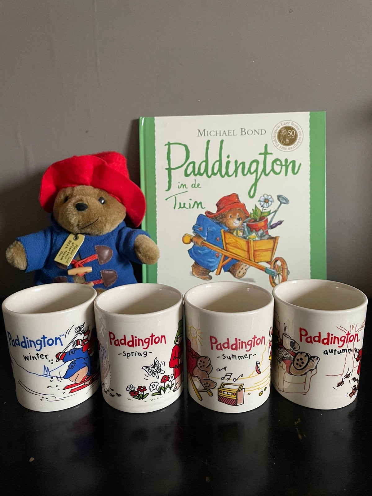 Beertje Paddington knuffel-boek-4 seizoenen mokken, Ophalen of Verzenden, Zo goed als nieuw, Beer
