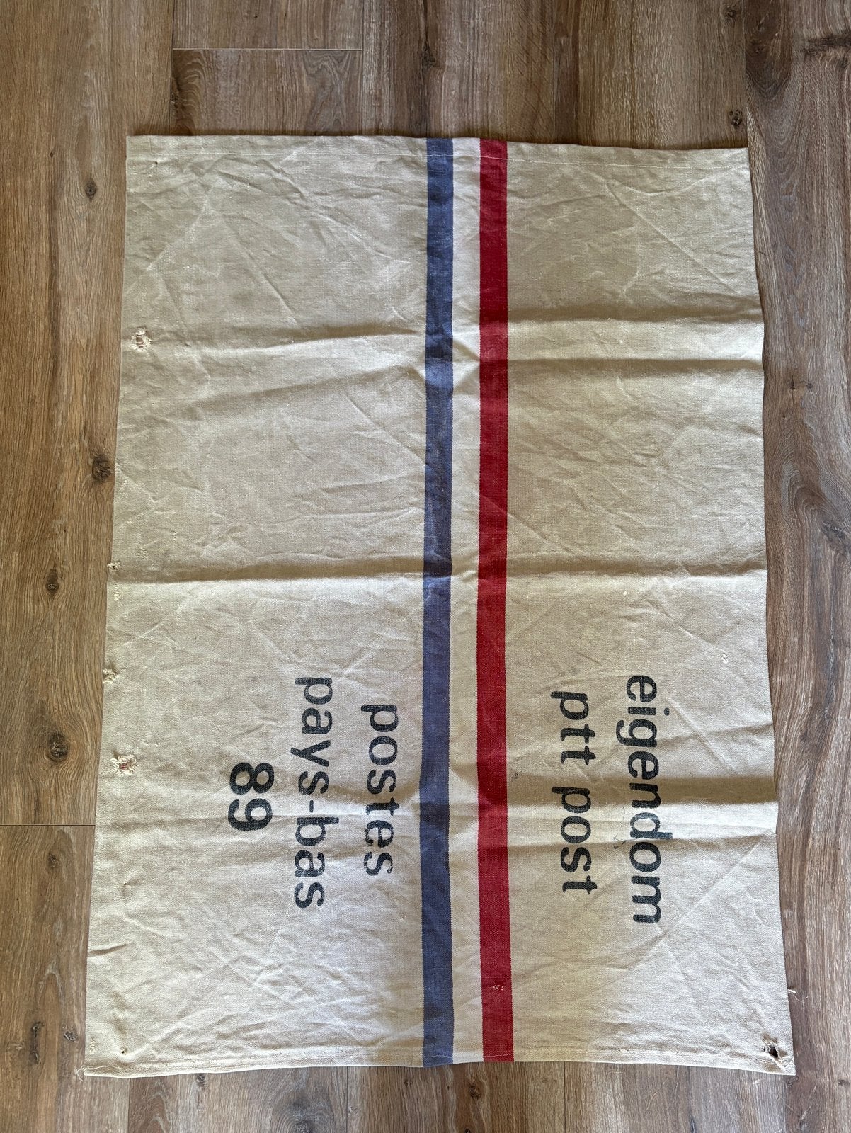 Vintage stof PTT Postzak 1989, Ophalen of Verzenden, Huis en Inrichting