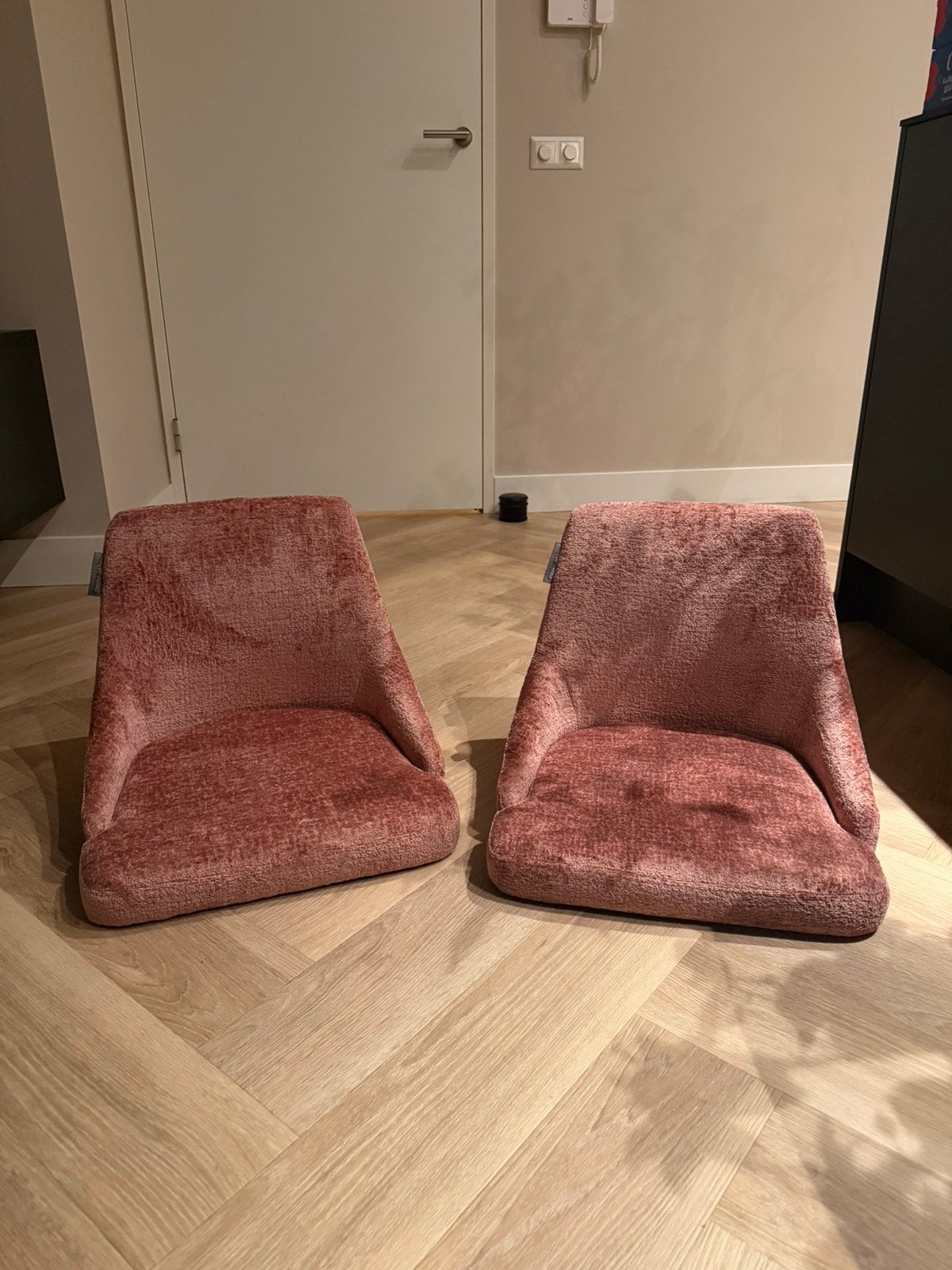 2x Richmond stoelzitting – oudroze velvet – zonder poten, Ophalen, Minder dan 75 cm, Nieuw, Stof