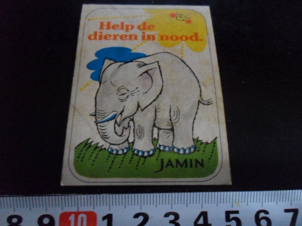 sticker JAMIN Help de dieren in nood.  Olifant, Ophalen, Zo goed als nieuw