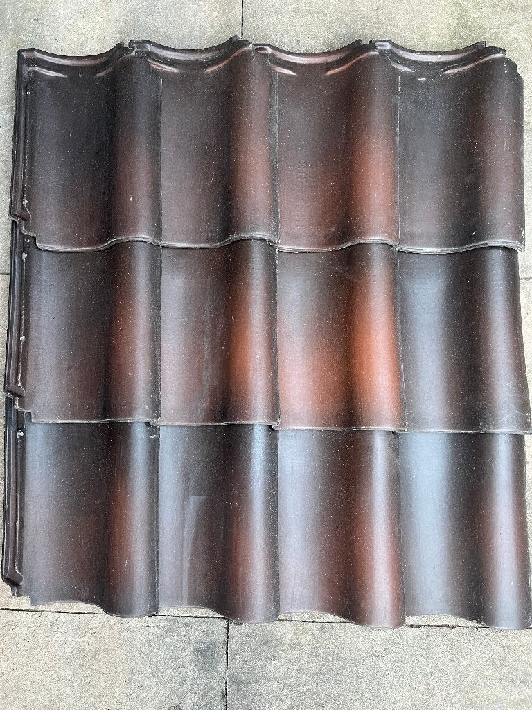 Koramic keramische dakpan, roestkleur, Ophalen, Gebruikt, Minder dan 5 m², Dakpannen