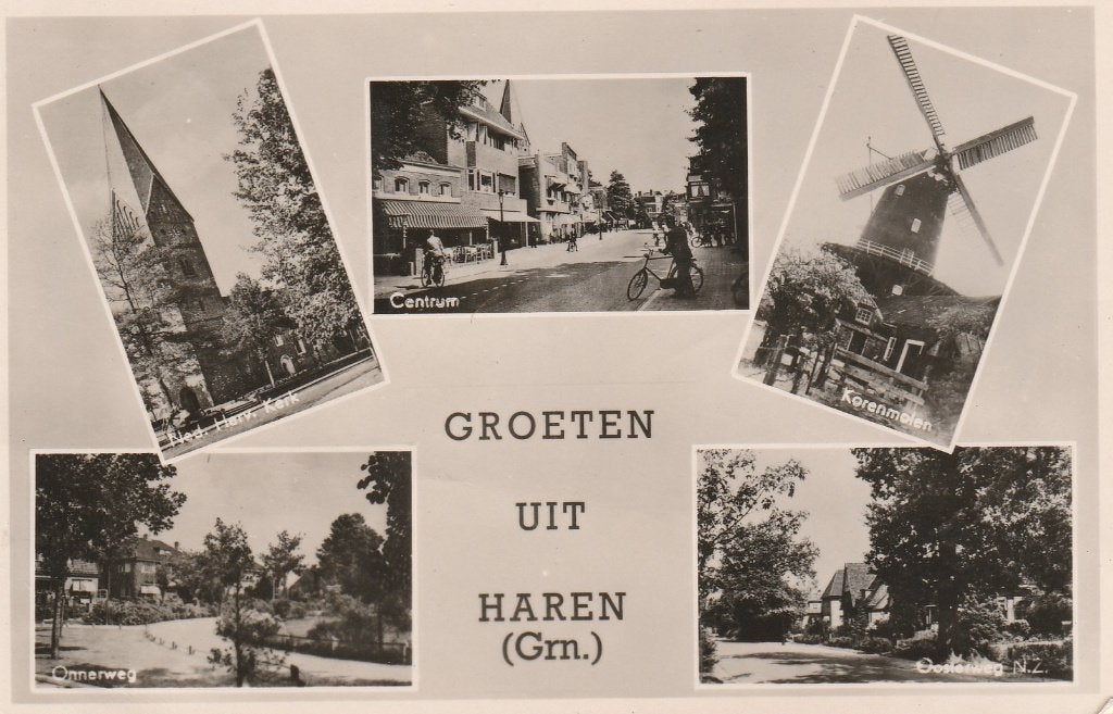 Haren, Verzenden, 1940 tot 1960, Gelopen, Groningen