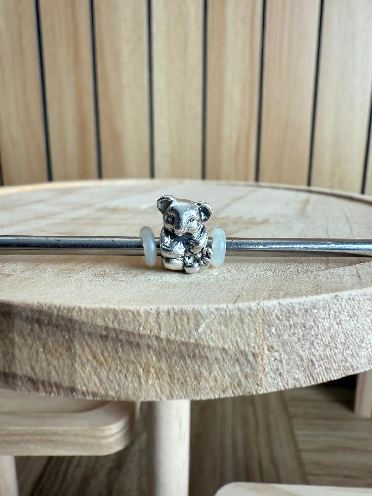 Pandora bedel koala zilver, Ophalen of Verzenden, Zo goed als nieuw, Zilver, Pandora