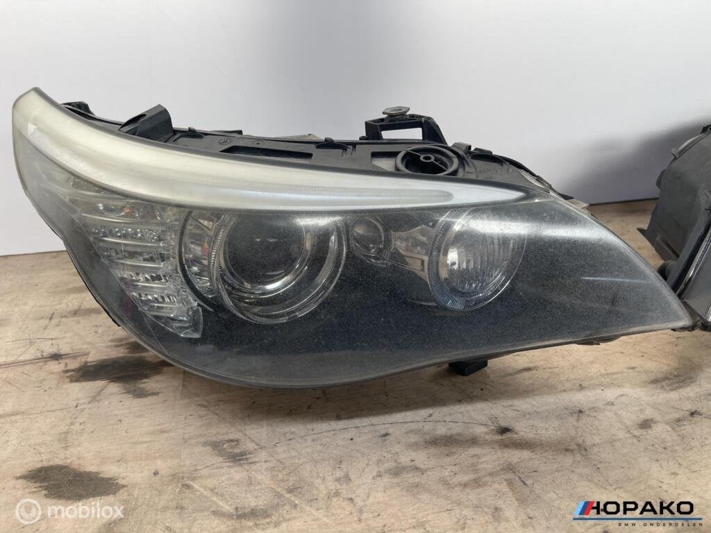 Koplampen set BMW E60 LCI / facelift xenon I (origineel), Gebruikt, Einsteinlaan 5 rijswijk, Bmw, Ophalen of Verzenden