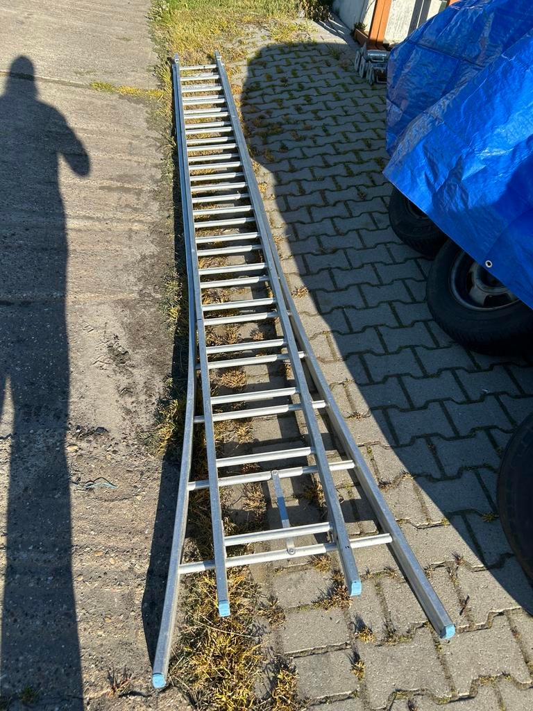 2 delige ladder., Doe-het-zelf en Verbouw, Ladders en Trappen, Ophalen, Gebruikt, 4 meter of meer