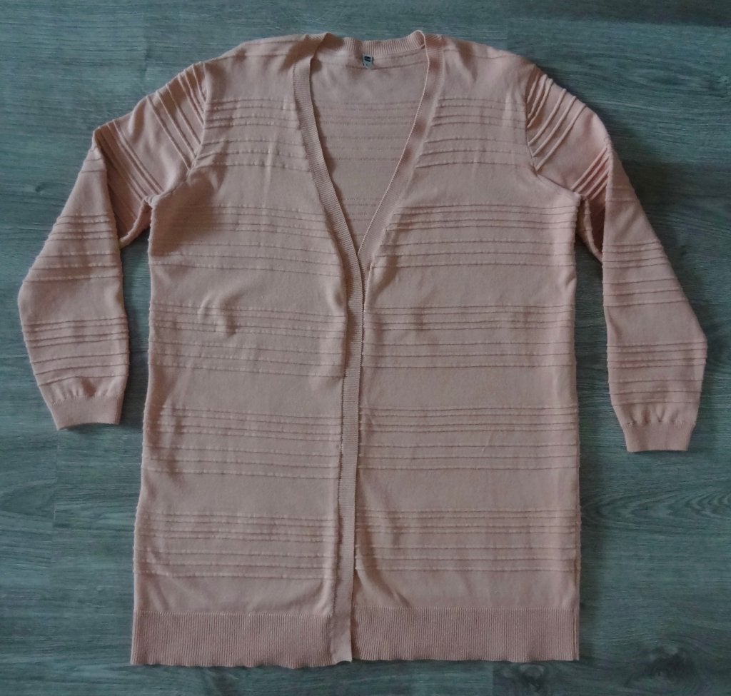 Zalm roze vest met werkje hema maat L, Maat 42/44 (L), Ophalen of Verzenden, Roze, Gedragen
