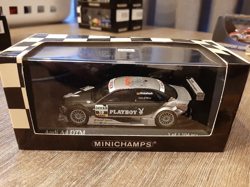 audi A4 dtm 2008 M. Winkelhock minichamps 1:43, Ophalen of Verzenden, Zo goed als nieuw, Auto, MiniChamps