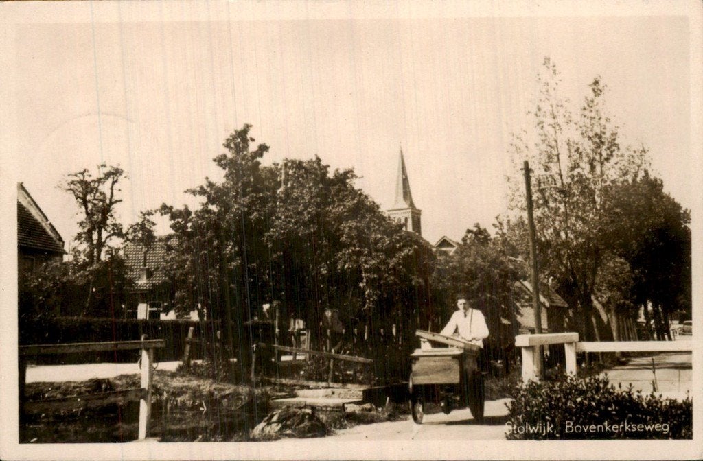 Stolwijk - Bovenkerkseweg - Straatzicht, Ophalen of Verzenden, 1960 tot 1980, Gelopen, Zuid-Holland