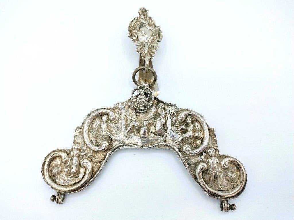 Robuuste Groninger zilveren tasbeugel, G.L. Schuiten, 1810, Antiek en Kunst, Verzenden, Zilver