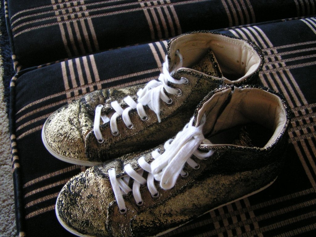 Prachtige Leren Gouden Schoenen van Bohemian maat 41, Ophalen of Verzenden, Zo goed als nieuw, Overige kleuren, Sneakers of Gympen