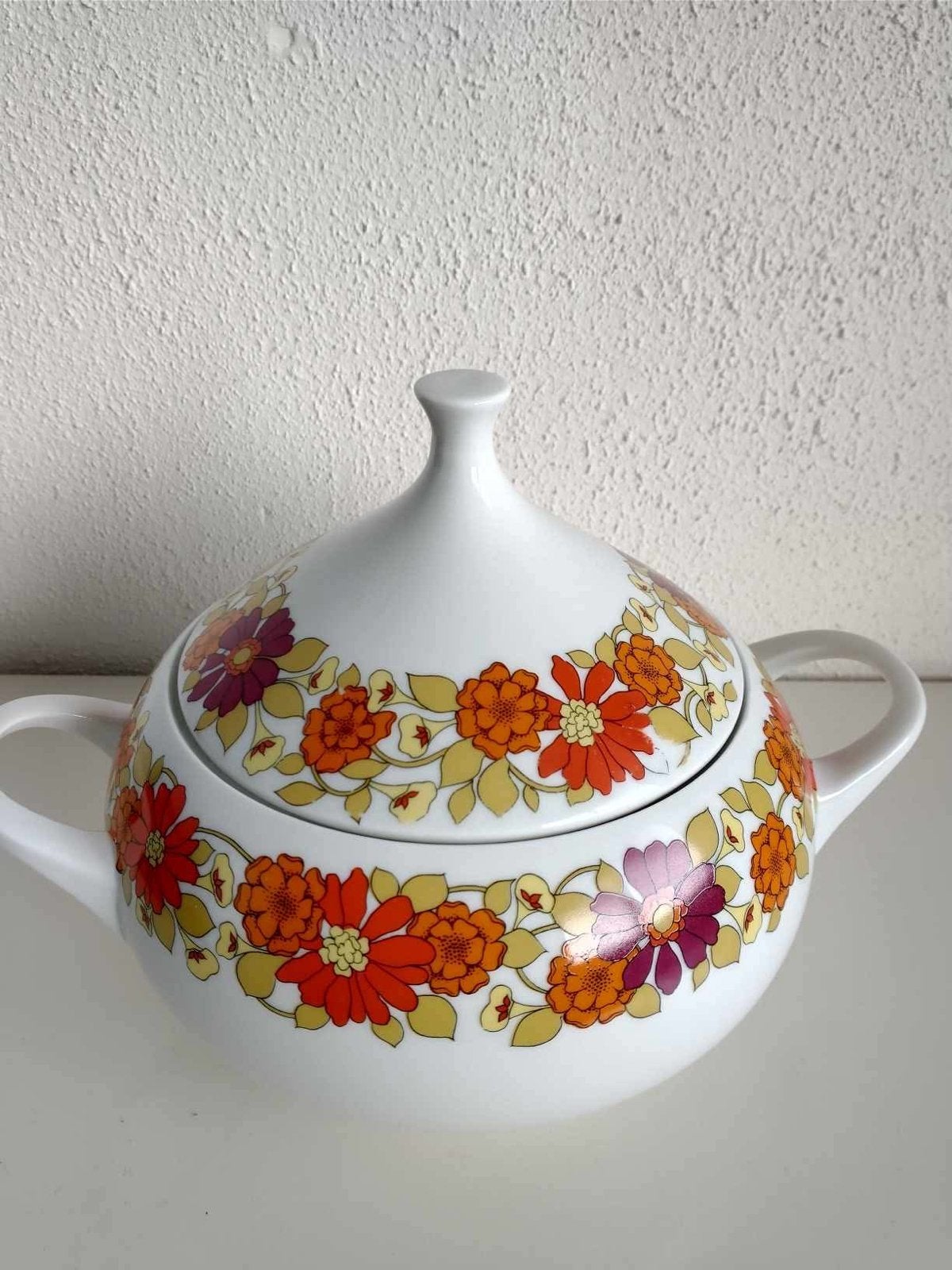 Vintage Scherzer Bavaria Soepterrine met Bloemmotief, Ophalen of Verzenden