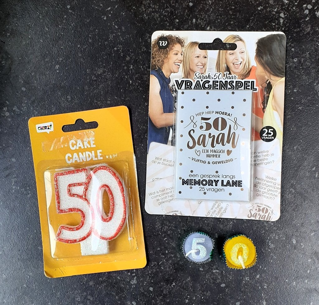 Sara 50 jaar pakket 6 stuks, Ophalen of Verzenden, Nieuw, Versiering, Abraham of Sarah