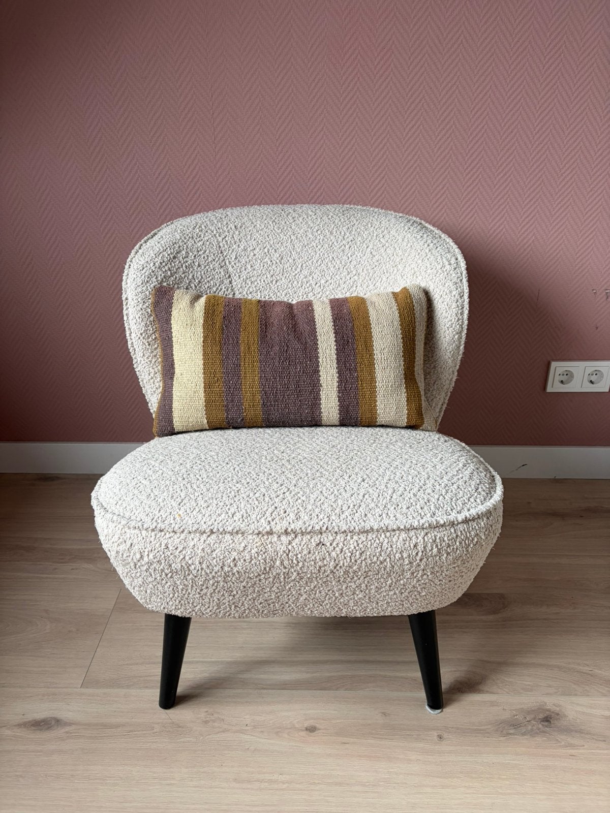 Bouclé stoel, Ophalen, Gebruikt, 75 tot 100 cm, 50 tot 75 cm