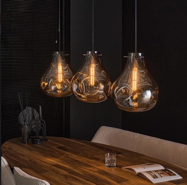 Hanglamp Dent Glass 3L – Artic Zwart – NIEUW in doos, Ophalen of Verzenden, Nieuw