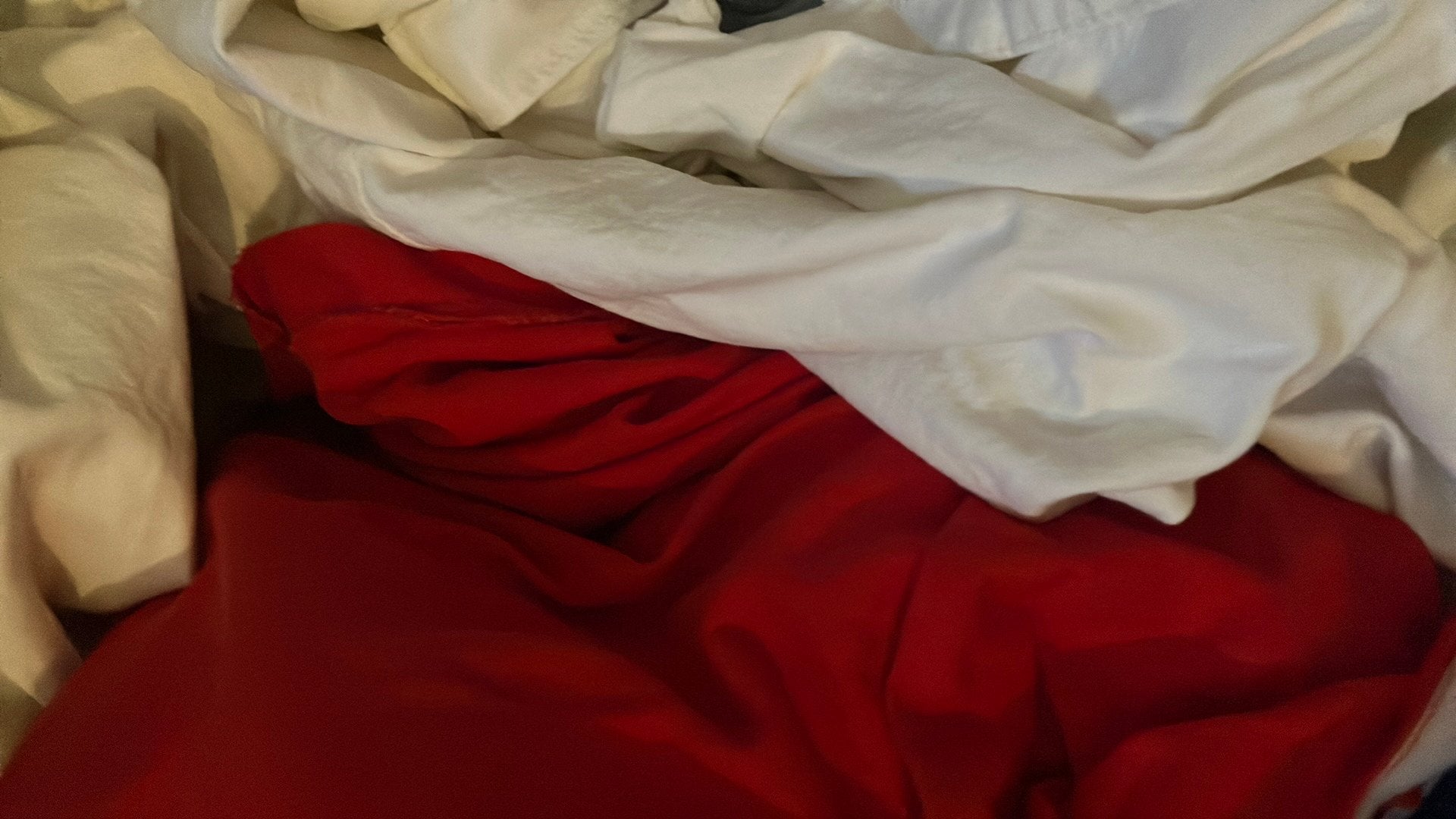 Ikea Kiplan bekleding rood en wit GRATIS, Ophalen, Tweepersoons, 75 tot 100 cm, Zo goed als nieuw
