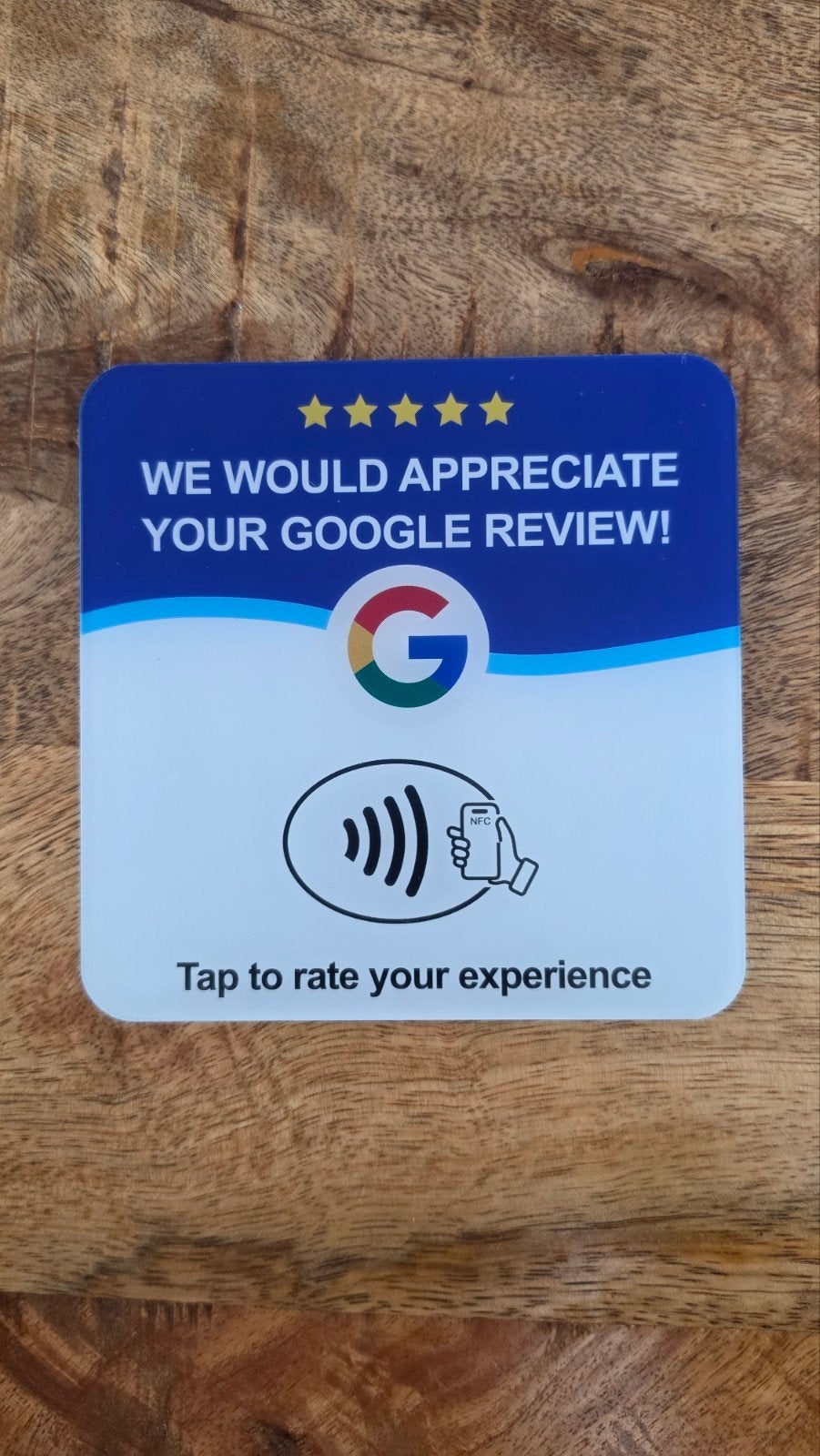 NFC Google Review Kaart - Verhoog uw online reputatie, Ophalen of Verzenden