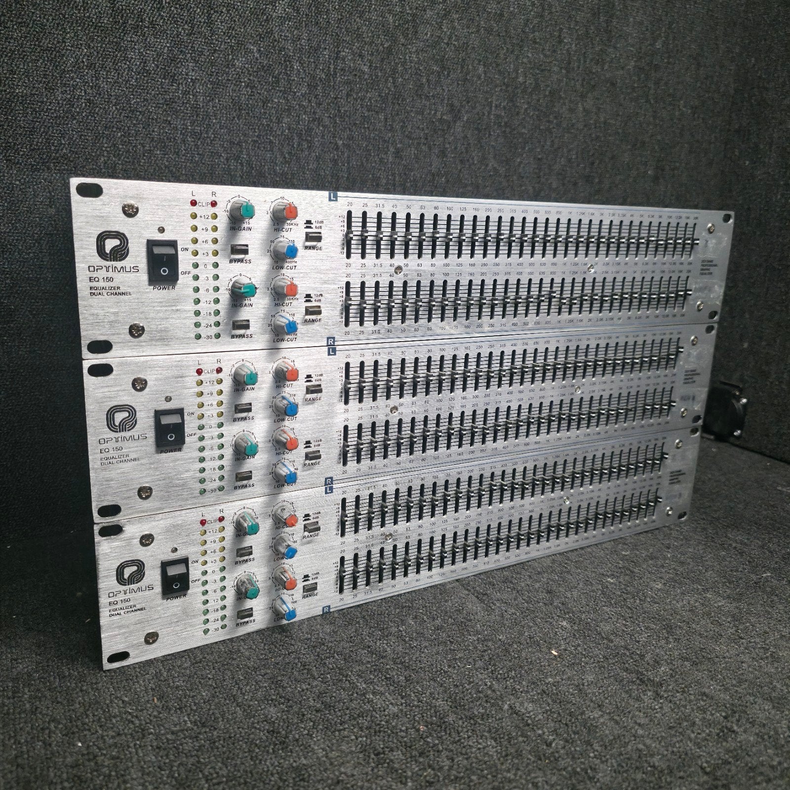 OPTIMUS 2 x 31 bands equalizer, Ophalen of Verzenden, Equalizer