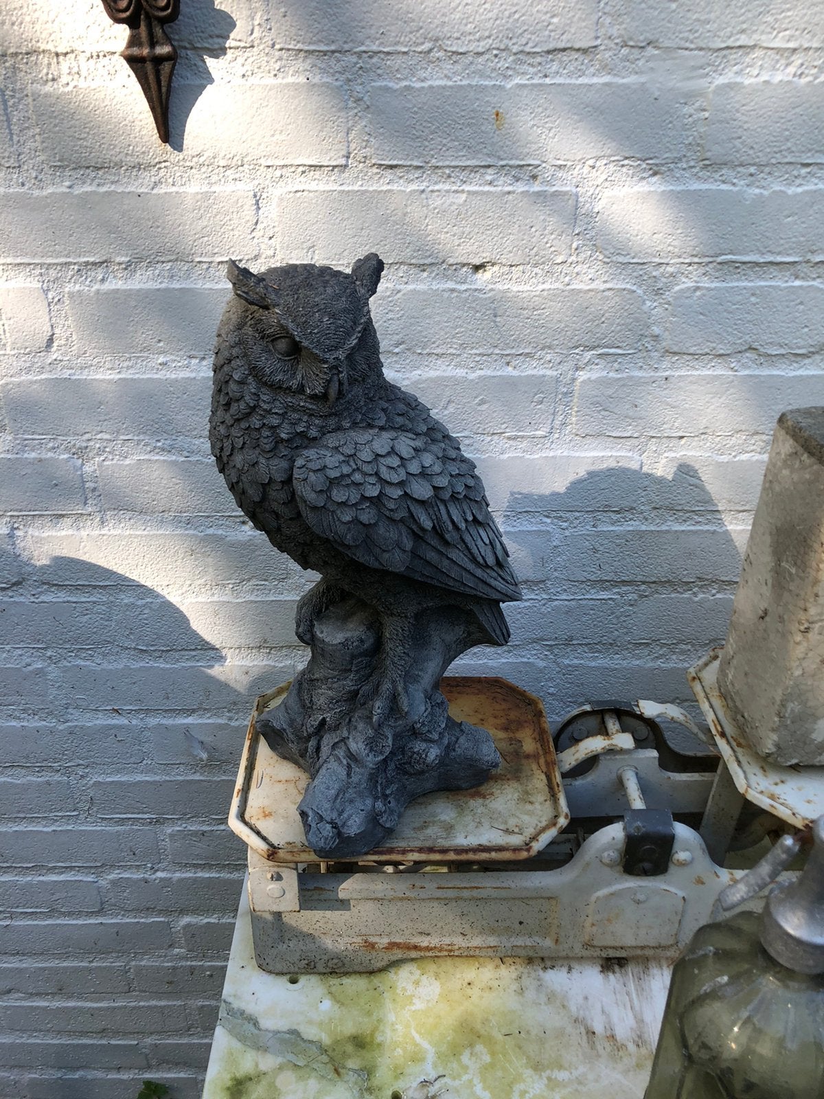 Prachtige uil beton, Tuin en Terras, Tuinbeelden, Ophalen of Verzenden, Zo goed als nieuw