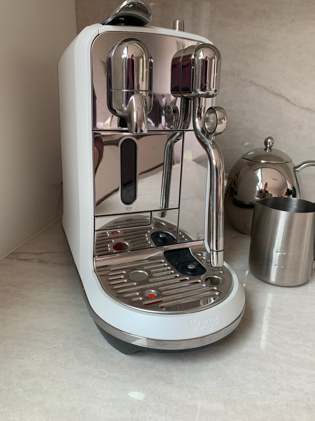 Sage Creatista Plus Nespresso machine - Wit, Witgoed en Apparatuur, Ophalen, Espresso apparaat, 10 kopjes of meer, Zo goed als nieuw