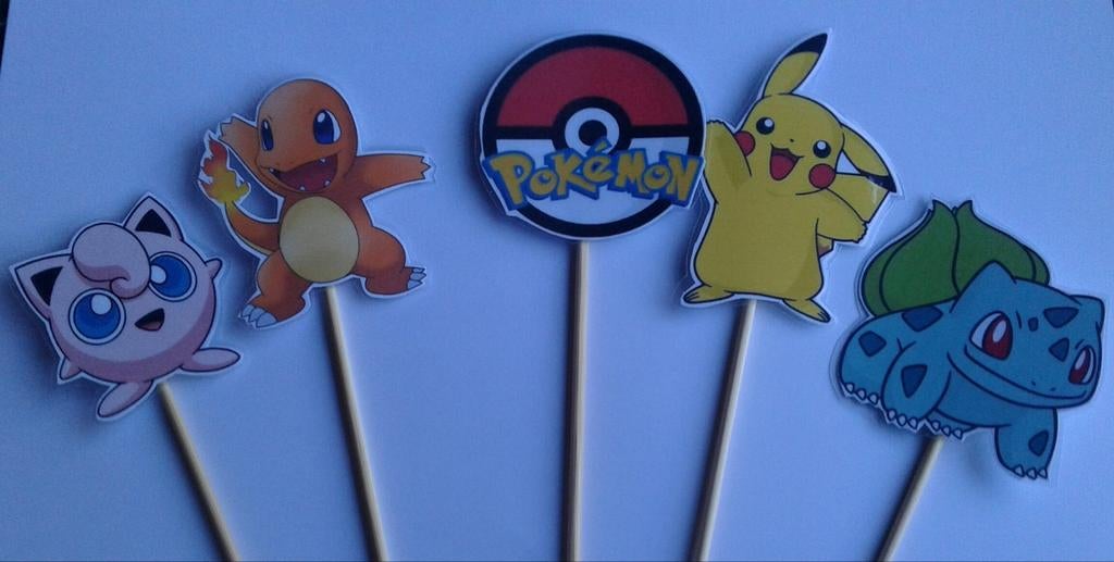 Pokemon traktatie prikker, Ophalen of Verzenden, Nieuw, Versiering, Verjaardag