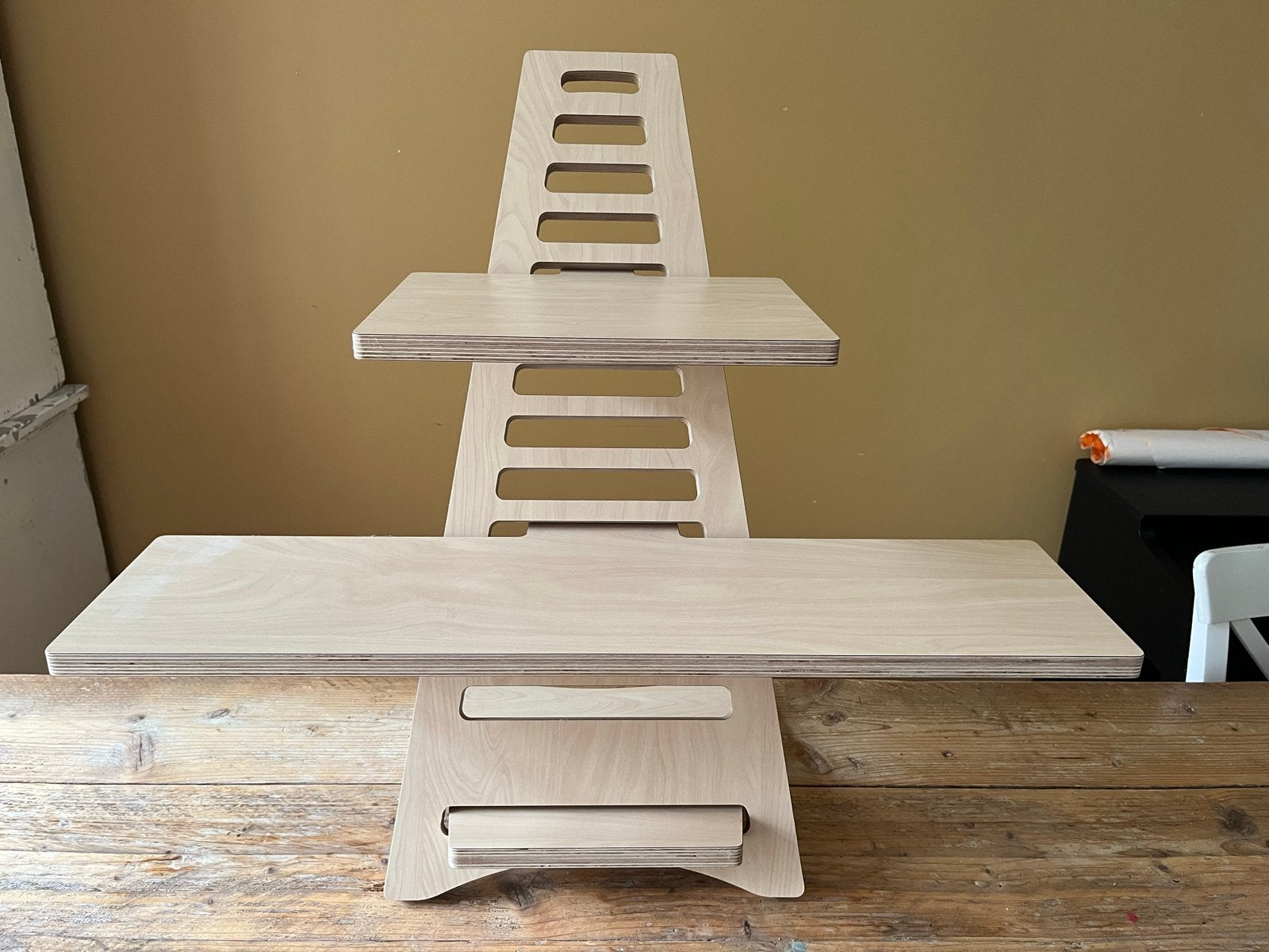 Upstaa Birch XL Zit-sta Bureau Opzetstuk - Zo goed als nieuw, Huis en Inrichting, Ophalen, Hout, Zo goed als nieuw, Overige merken