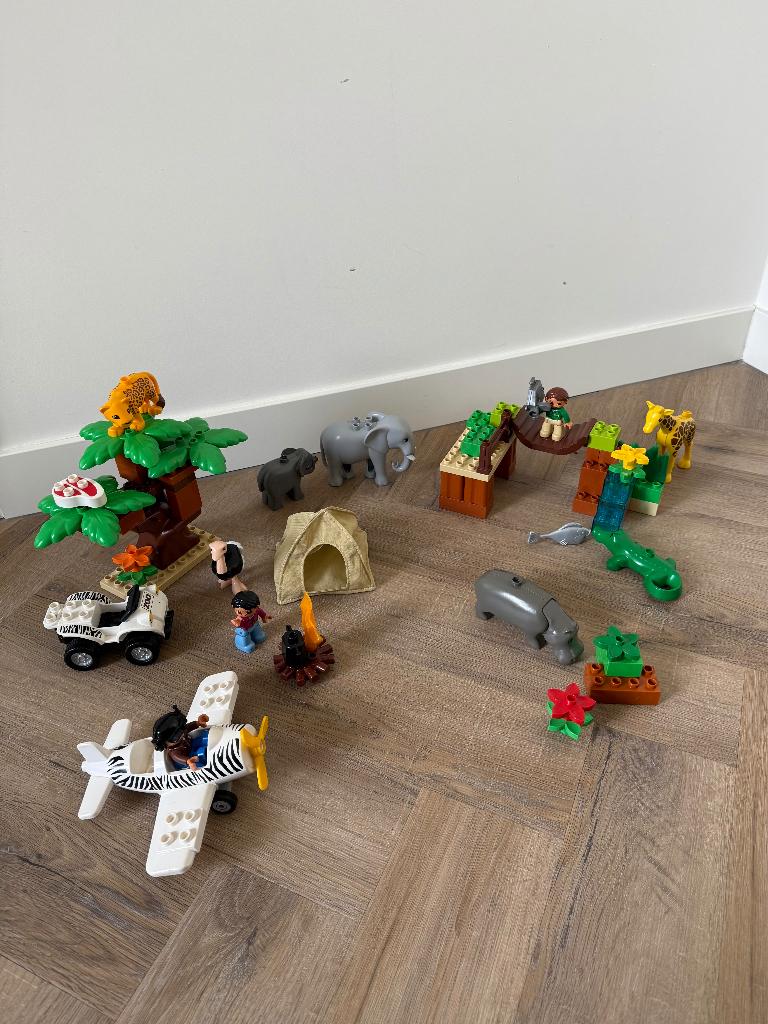 Heel goed vintage Lego Duplo wildlife safari zoo set 6156, Ophalen of Verzenden, Zo goed als nieuw, Duplo