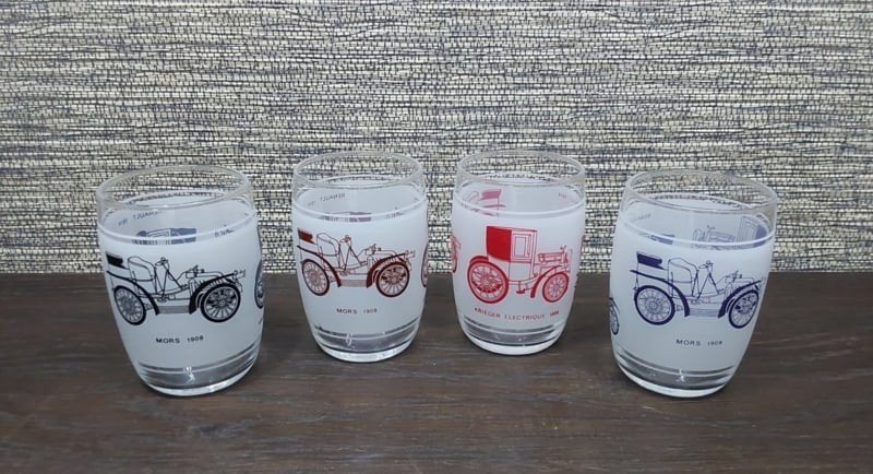 4 vintage sapglaasjes, ., Overige typen, Ophalen of Verzenden, .