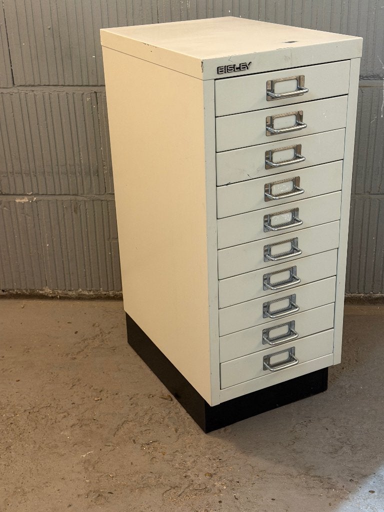 Bisley 10 laden meerladekast Metaal kast ( Met 10x Inserts ), Ophalen, Minder dan 50 cm, Gebruikt, 5 laden of meer