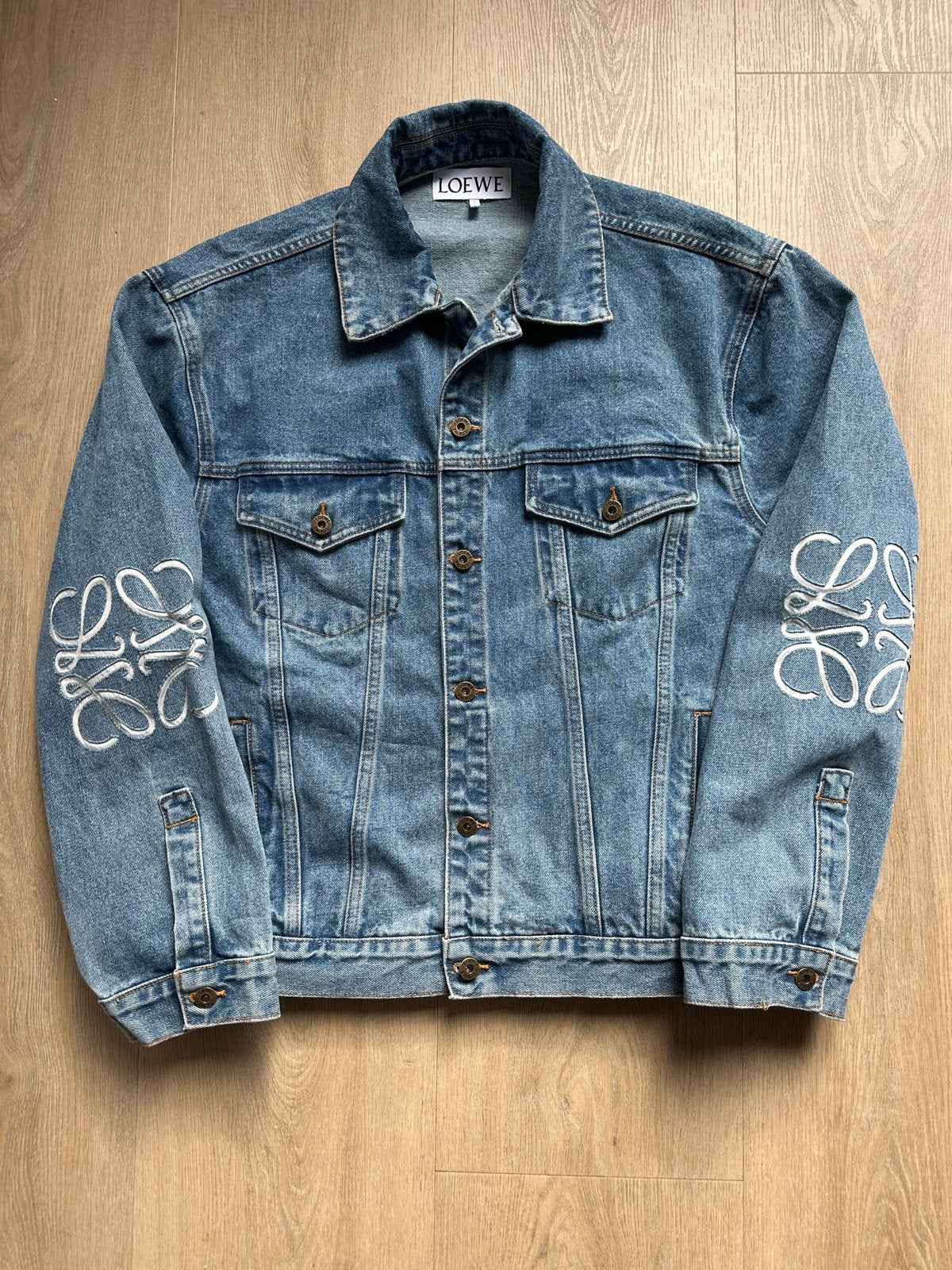 Loewe spijkerjas blauw maat M, Ophalen of Verzenden, Zo goed als nieuw, Maat 38/40 (M), Blauw