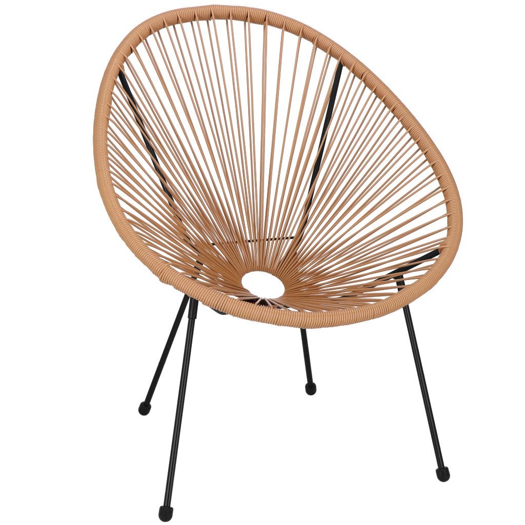 Tuinstoel - Draad - Rotan - Beige - 87 x 70 x 73 CM, Ophalen, Nieuw, Kunststof
