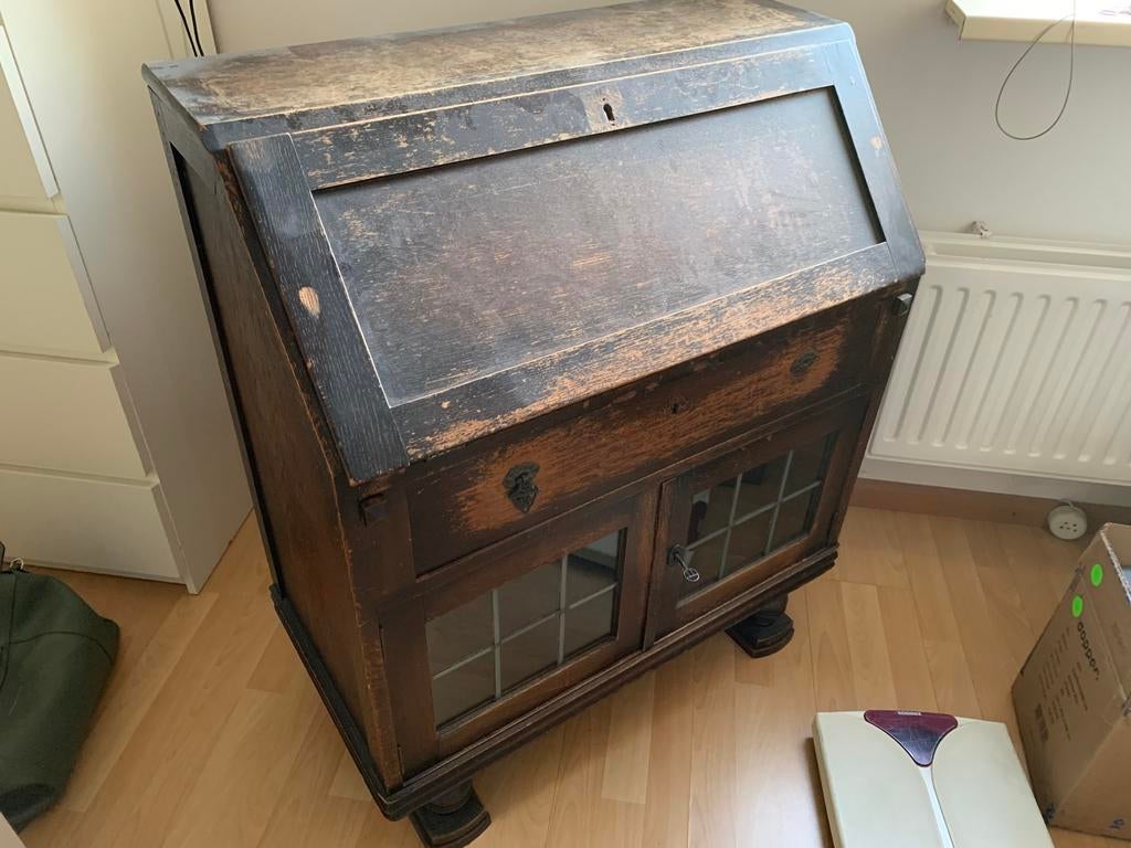 Antiek kastje secretaire Gratis!, Huis en Inrichting, Kasten | Secretaires, Ophalen, Gebruikt, Oud