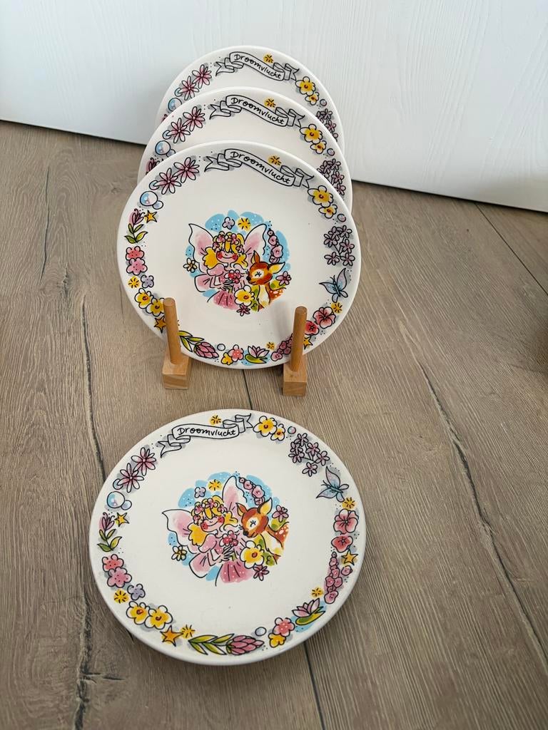 Blond Amsterdam gebakbordjes/ taart Efteling Droomvlucht 4x, Huis en Inrichting, Keuken | Servies, Blond Amsterdam, Nieuw, Ophalen of Verzenden