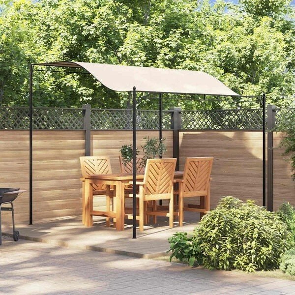 VidaXL Prieel Stof Crème Wit - Tuinpaviljoen, Tuin en Terras, Partytenten, Ophalen, Nieuw, Minder dan 5 meter