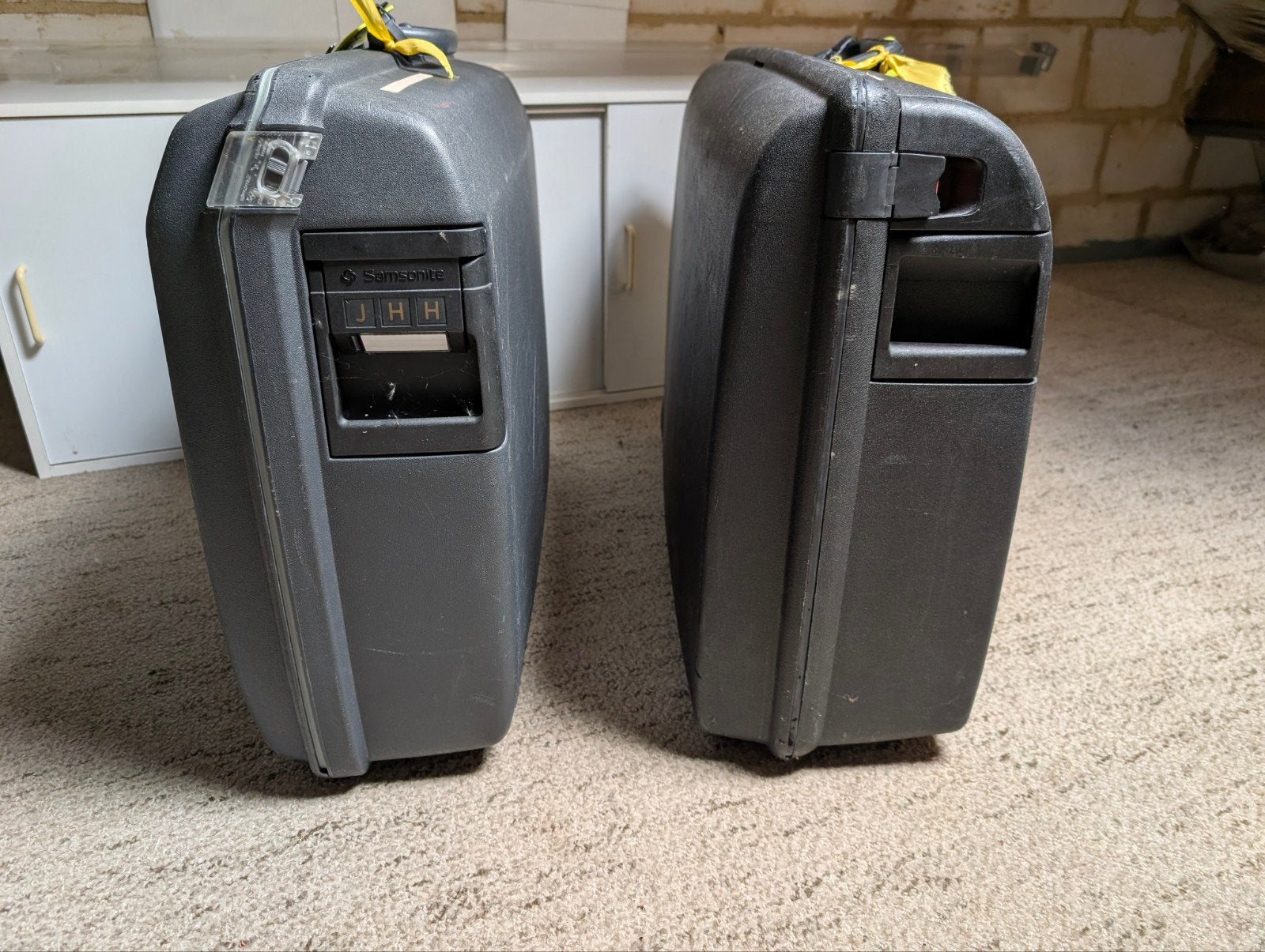 Set van 2 Samsonite en Carlton koffers, Sieraden, Tassen en Uiterlijk, Koffers, Ophalen, Gebruikt, 50 tot 60 cm, Hard kunststof