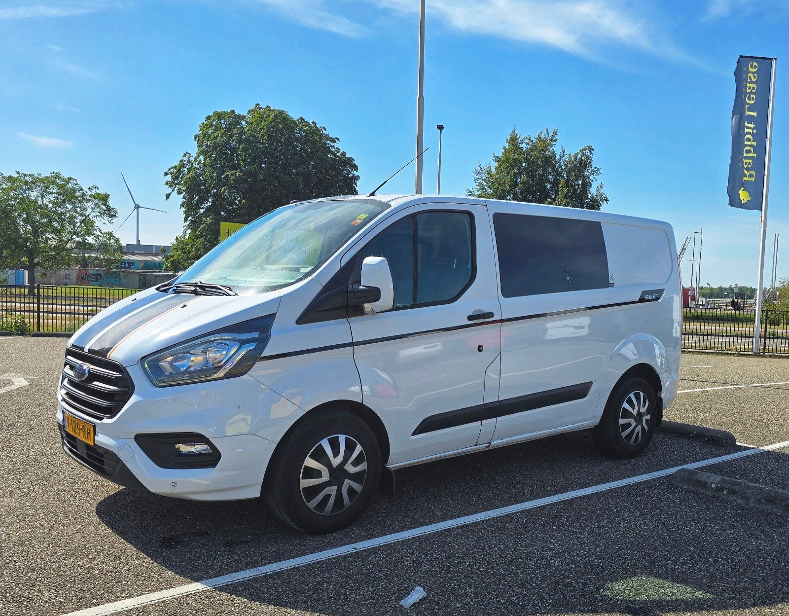 Ford Transit Custom 2.0 280 L1h1 | Automaat | DC | incl. BTW, Auto's, Bestelauto's, Stof, 1995 cc, 4 cilinders, Wit