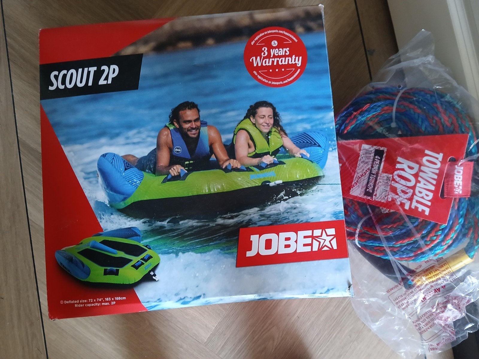 Nieuw Funtube Jobe scout 2p met touw, Ophalen of Verzenden, Zo goed als nieuw