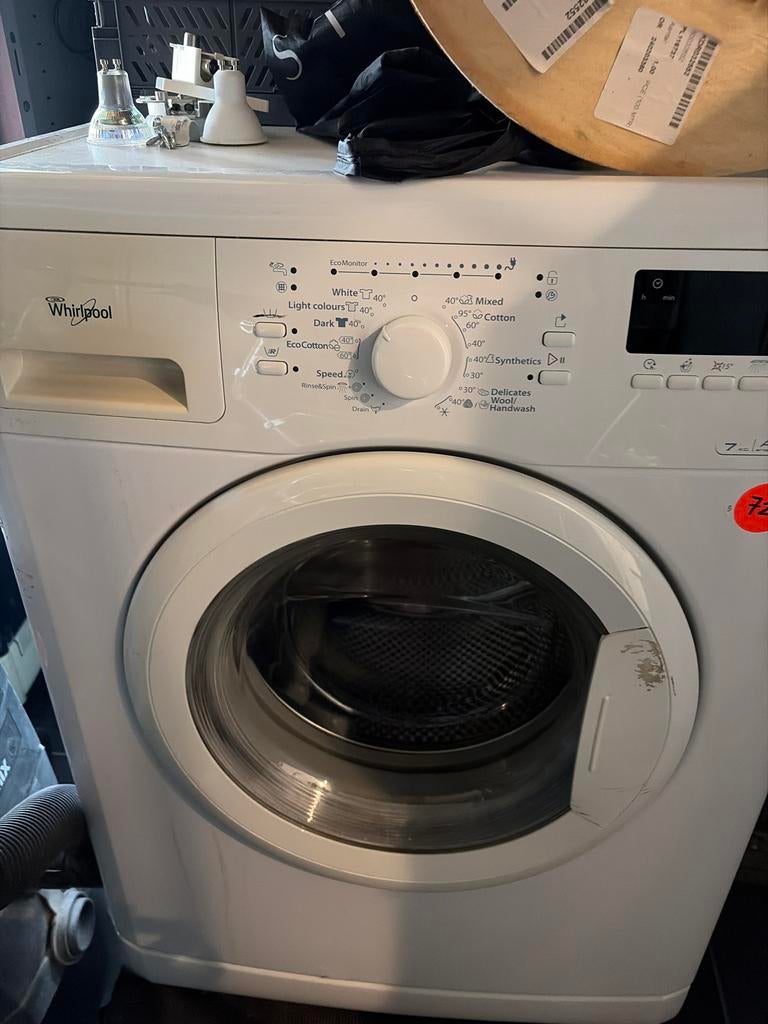 Whirlpool Wasmachine - Efficiënt en Betrouwbaar, Ophalen, 6 tot 8 kg, Voorlader, 85 tot 90 cm