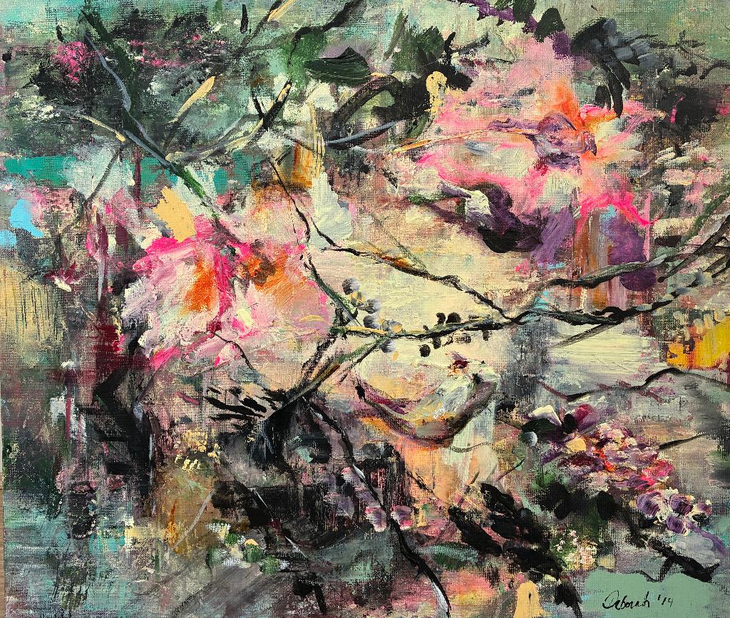 Schilderij moderne kunst 50 x 60, Ophalen of Verzenden