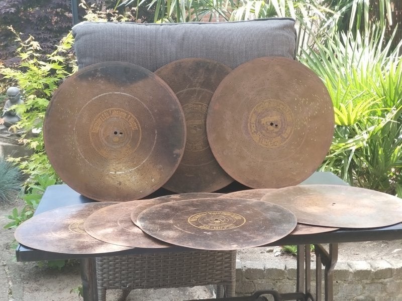 9 Symphonion speeldoos muziekdoos platen (34,5 cm), Ophalen