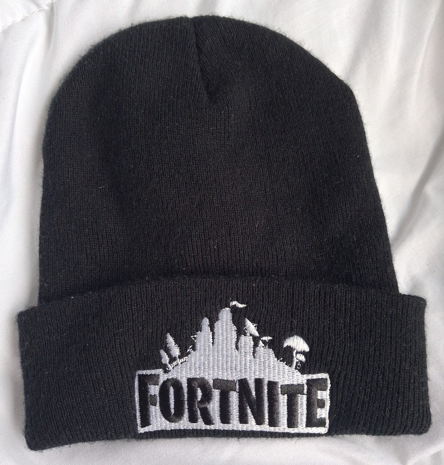 Fortnite Muts (Beanie) – Zwart. Maat 40-50 cm, Jongen of Meisje, Zo goed als nieuw, 146 t/m 152, Muts