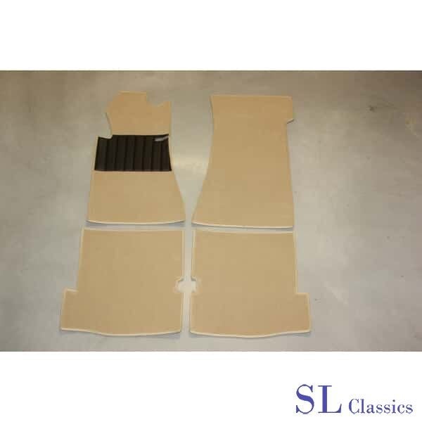 Tapijt set 4-delig Creme Mercedes-Benz SL, W107 - R107, Auto-onderdelen, -, Nieuw, Ophalen of Verzenden, -