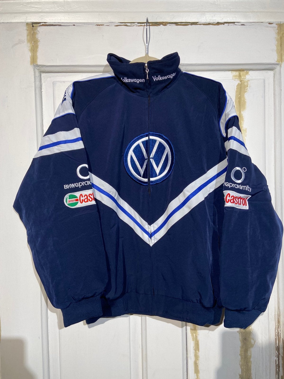 VW Volkswagen Racing-bomberjack (maat M), Ophalen of Verzenden, Zo goed als nieuw, Maat 48/50 (M), Blauw