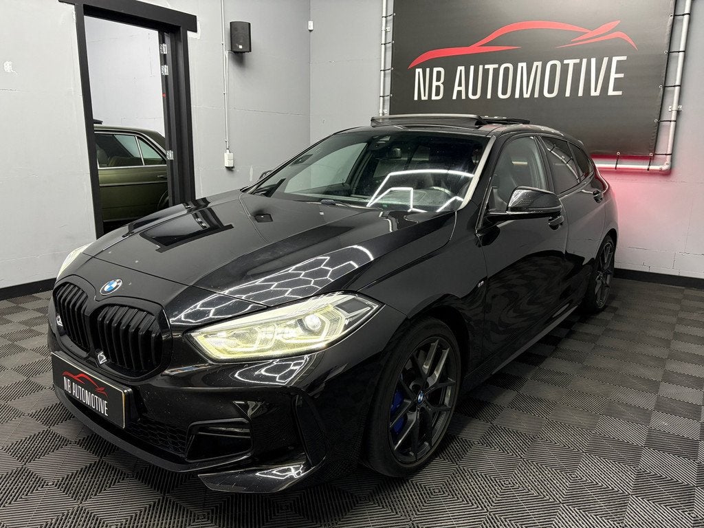BMW 1-serie 120d xDrive, 1490 kg, Zwart, Leder, Bedrijf