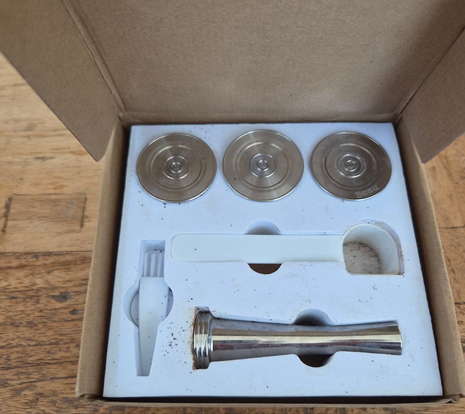 Beau. Herbruikbare Nespresso cups, Gebruikt, Overige modellen, Gemalen koffie, Ophalen of Verzenden