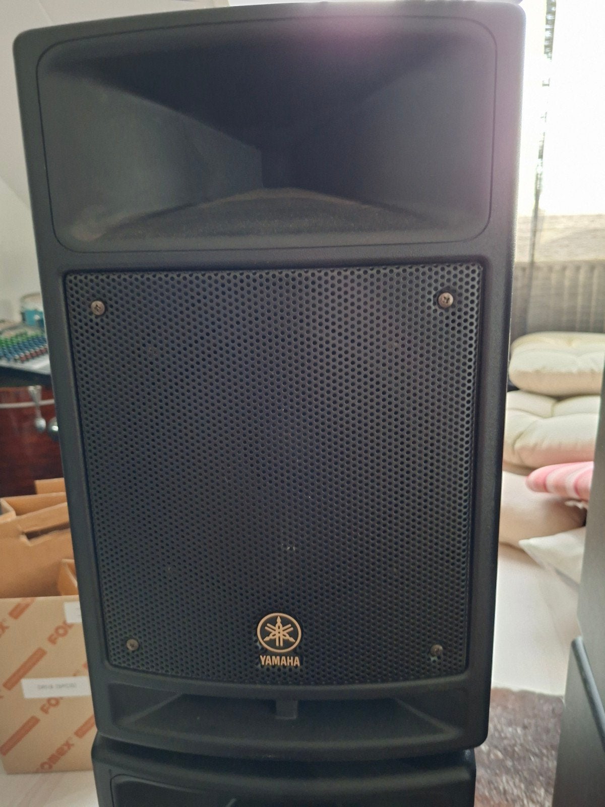 Yamaha Stagepas 150M PA Systeem met Mixer en Speakers, Ophalen of Verzenden, Gebruikt, 5 tot 10 kanalen, Microfooningang