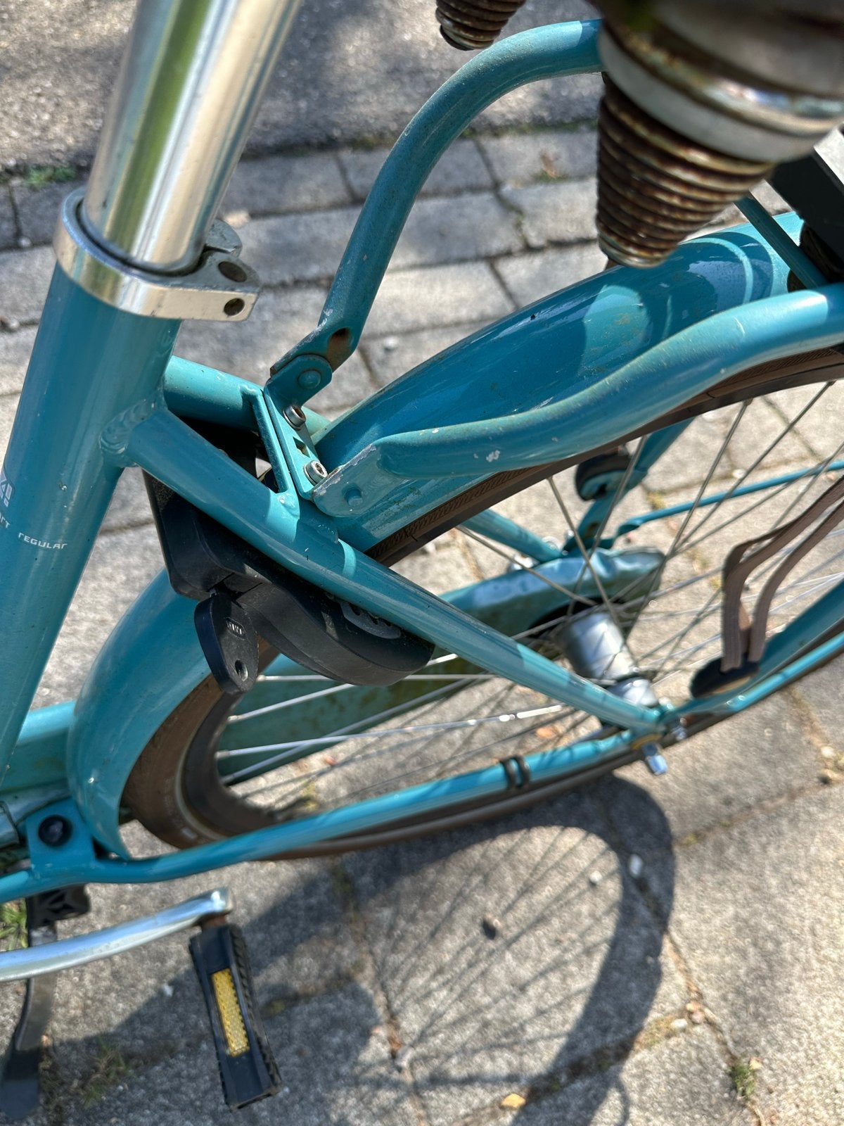 Cortina U4 Transportfiets Dames - Turquoise opknapper, Terugtraprem, 50 tot 53 cm, Ophalen, Overige merken