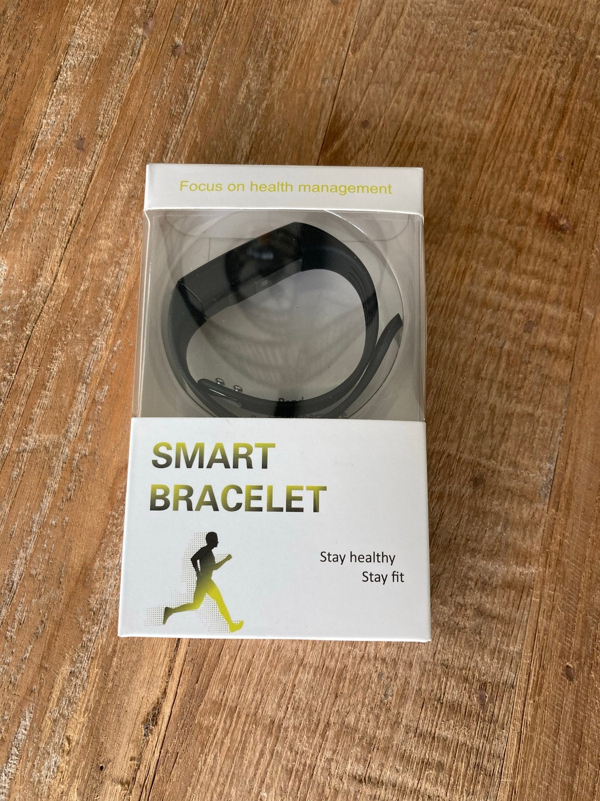 Smart Bracelet Fit-Band met temperatuur- en hartslagmeter, Ophalen of Verzenden, Afstand, Nieuw, Zwart